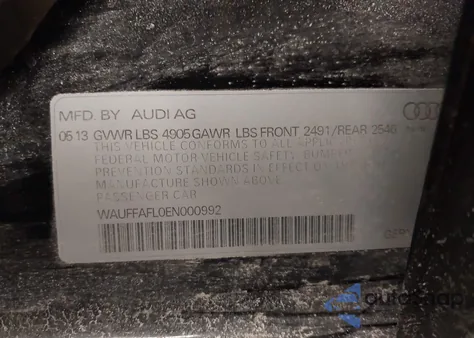 2014 Audi A4 2.0T Premium z USA, uszkodzony, nr VIN WAUFFAFL0EN000992